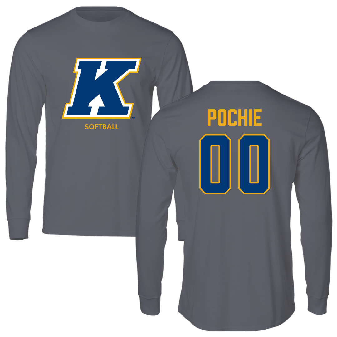 Kent State University Softball Dark Gray Long Sleeve - #00 Abbey Pochie