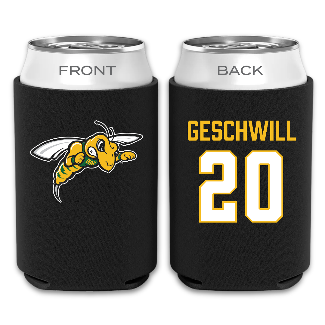 Black Hills State University Softball Black Can Cooler - #20 Kaitlyn Geschwill