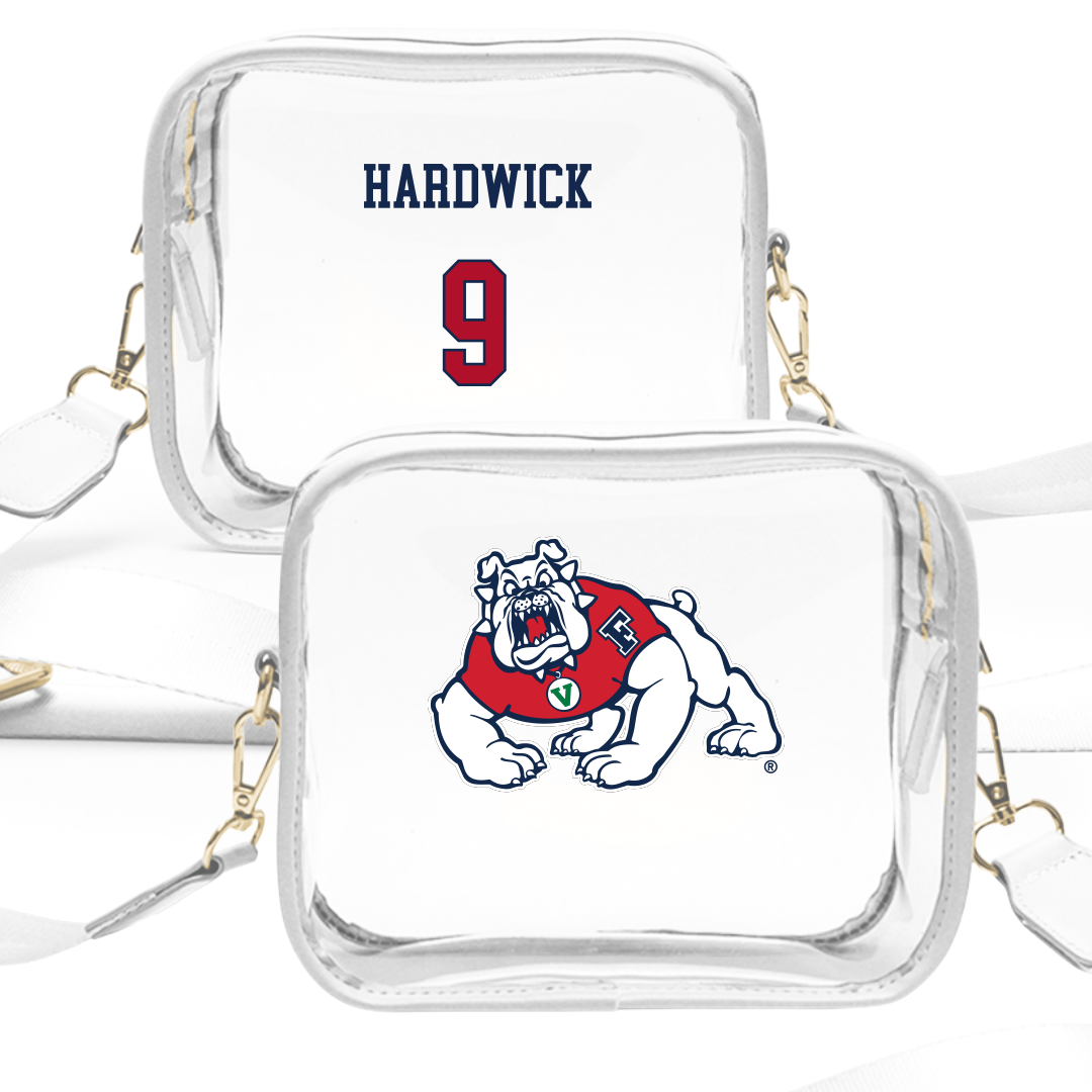 Fresno State University Soccer (W) White Clear Stadium Bag - #9 Julia Hardwick