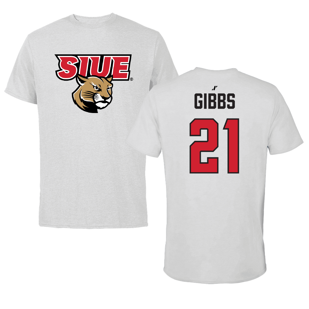 Southern Illinois University Edwardsville Soccer Light Gray Performance Tee - #21 Ryley Gibbs