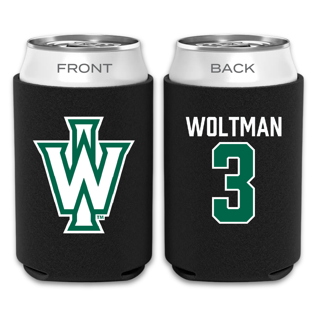 Illinois Wesleyan University Baseball Black Can Cooler - #3 Tyler Woltman