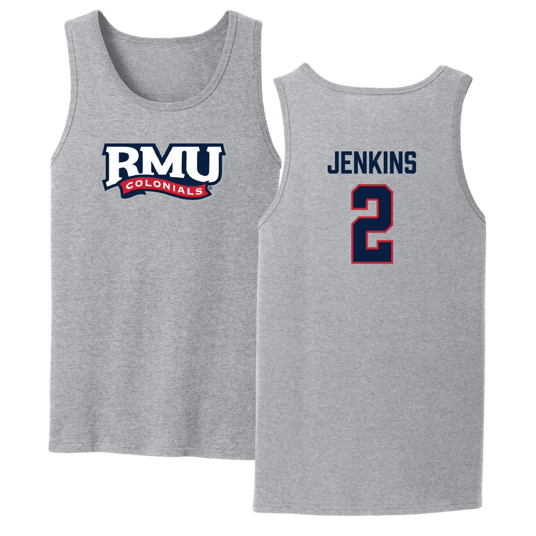 Robert Morris University Football Sport Gray Tank Top - #2 Jayson Jenkins