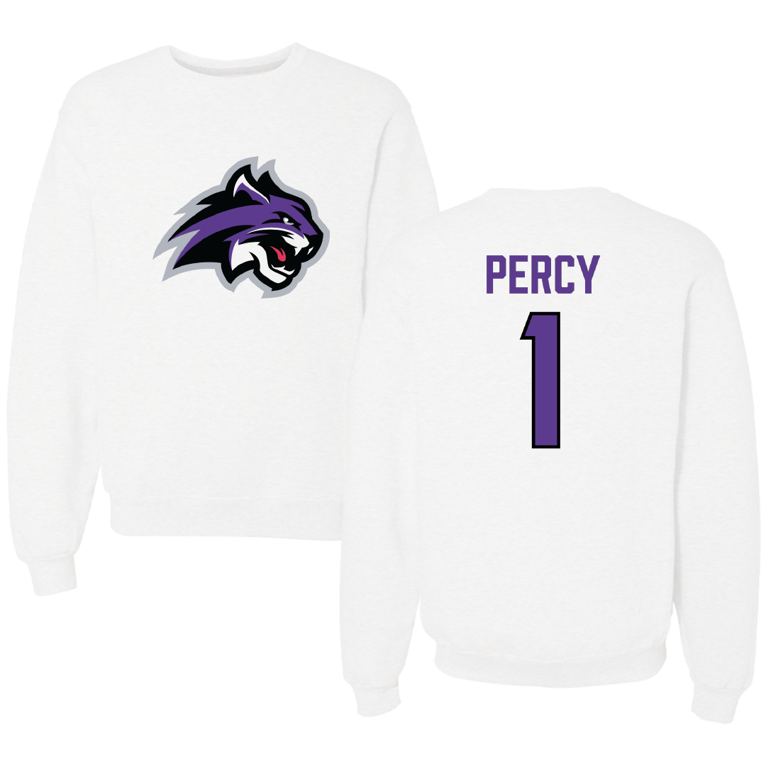 Wiley University Marching Band White Crewneck - #1 Deterrius Percy