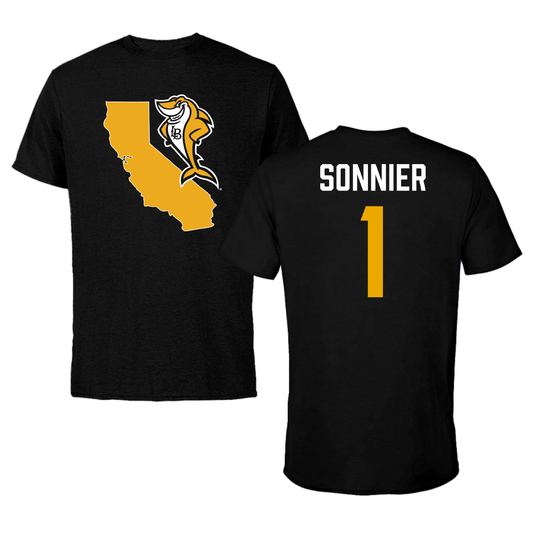 Long Beach State University Basketball Black State Performance Tee - #1 Lovely Sonnier