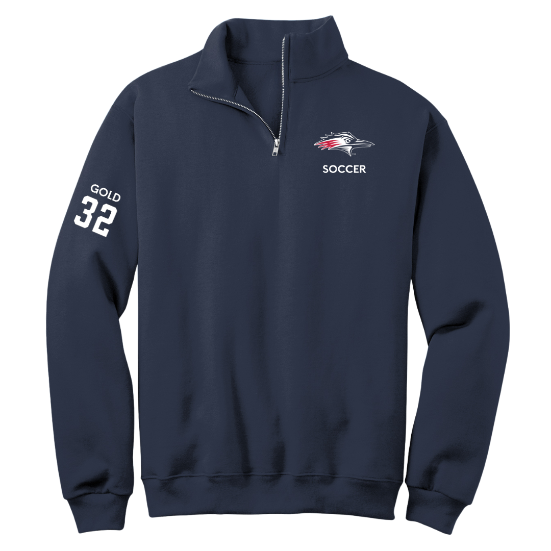 Metropolitan State University of Denver Soccer (W) Navy Quarter-Zip - #32 Brooklyn Gold