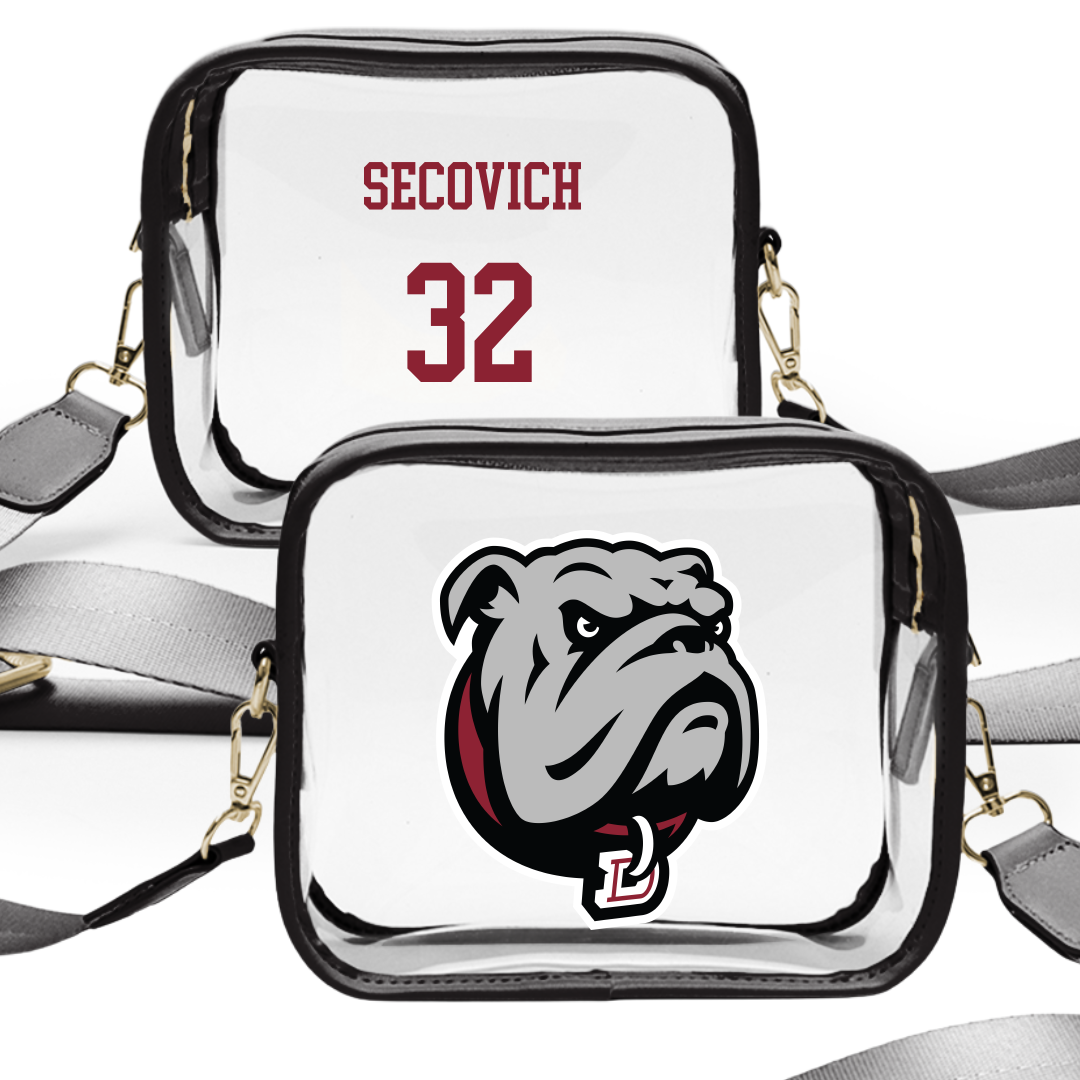 Dean College Baseball Black Clear Stadium Bag - #32 Rylan Secovich