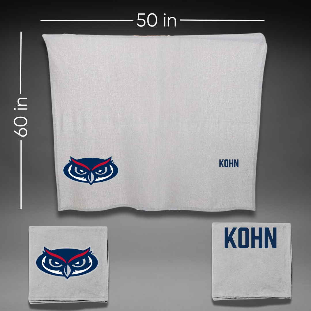 Florida Atlantic University Cheer Gray Blanket - Gianna Kohn