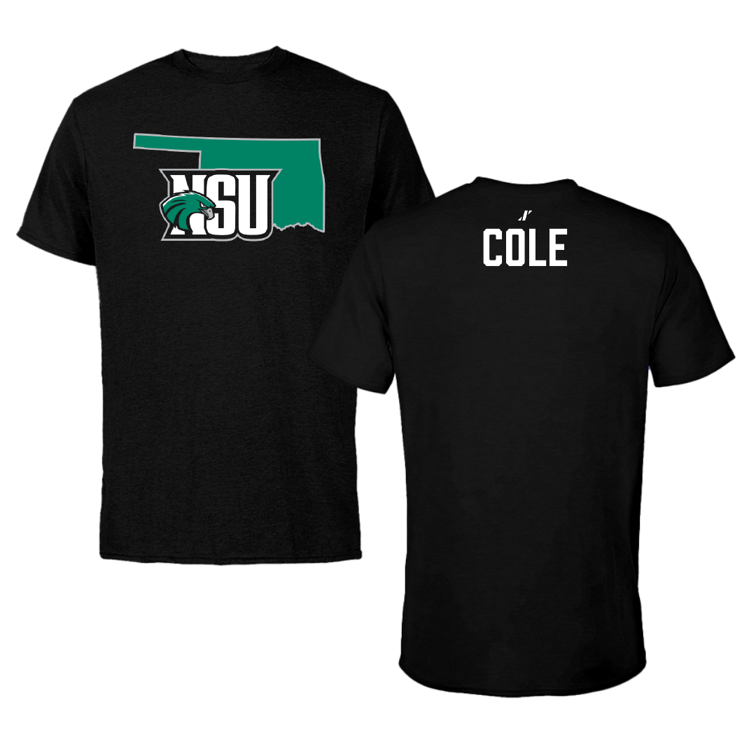 Northeastern State University Softball Black State Tee - Madalyn Cole