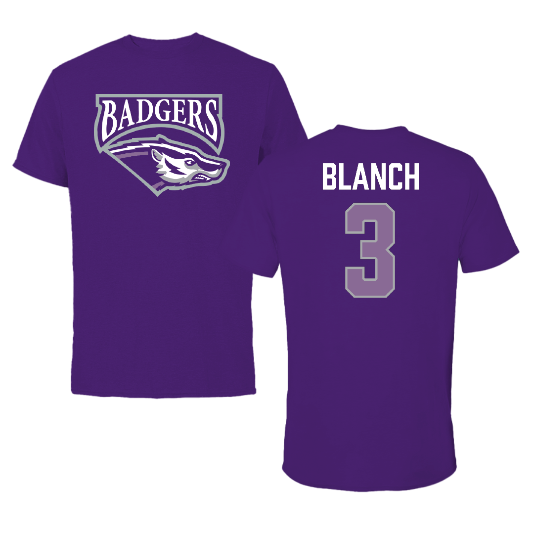 Spring Hill College Basketball Purple Performance Tee - #3 Nicole Blanch