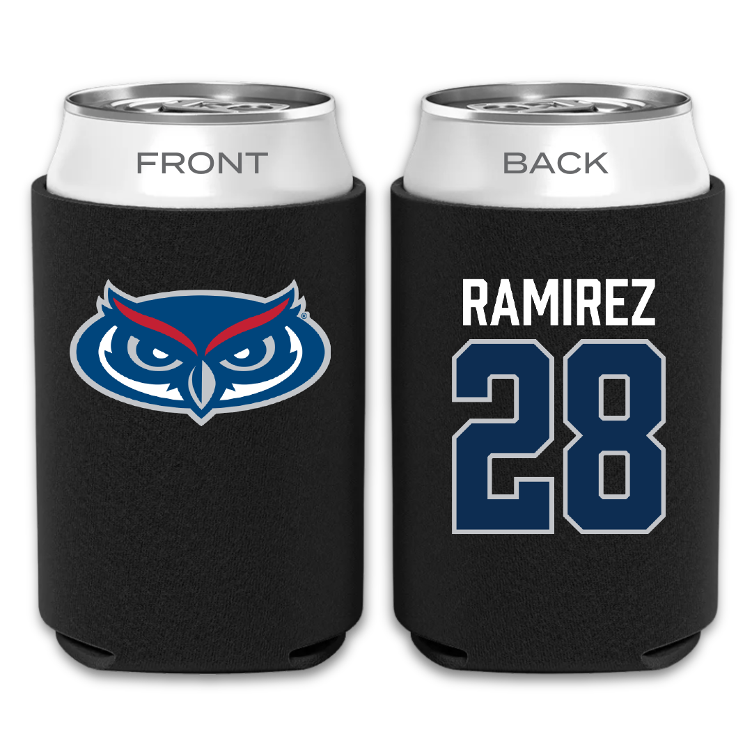 Florida Atlantic University Soccer Black Can Cooler - #28 Jianna Ramirez