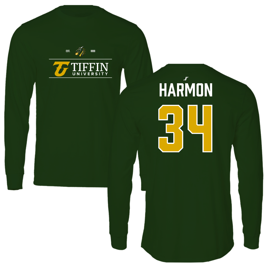 Tiffin University Soccer (M) Forest Green General Long Sleeve - #34 Xavier Harmon