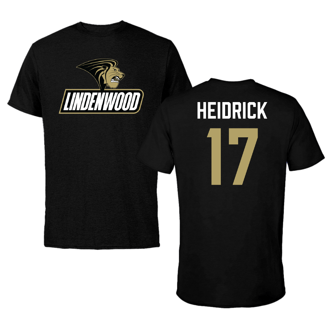 Lindenwood University Softball Black Performance Tee - #17 Molly Heidrick