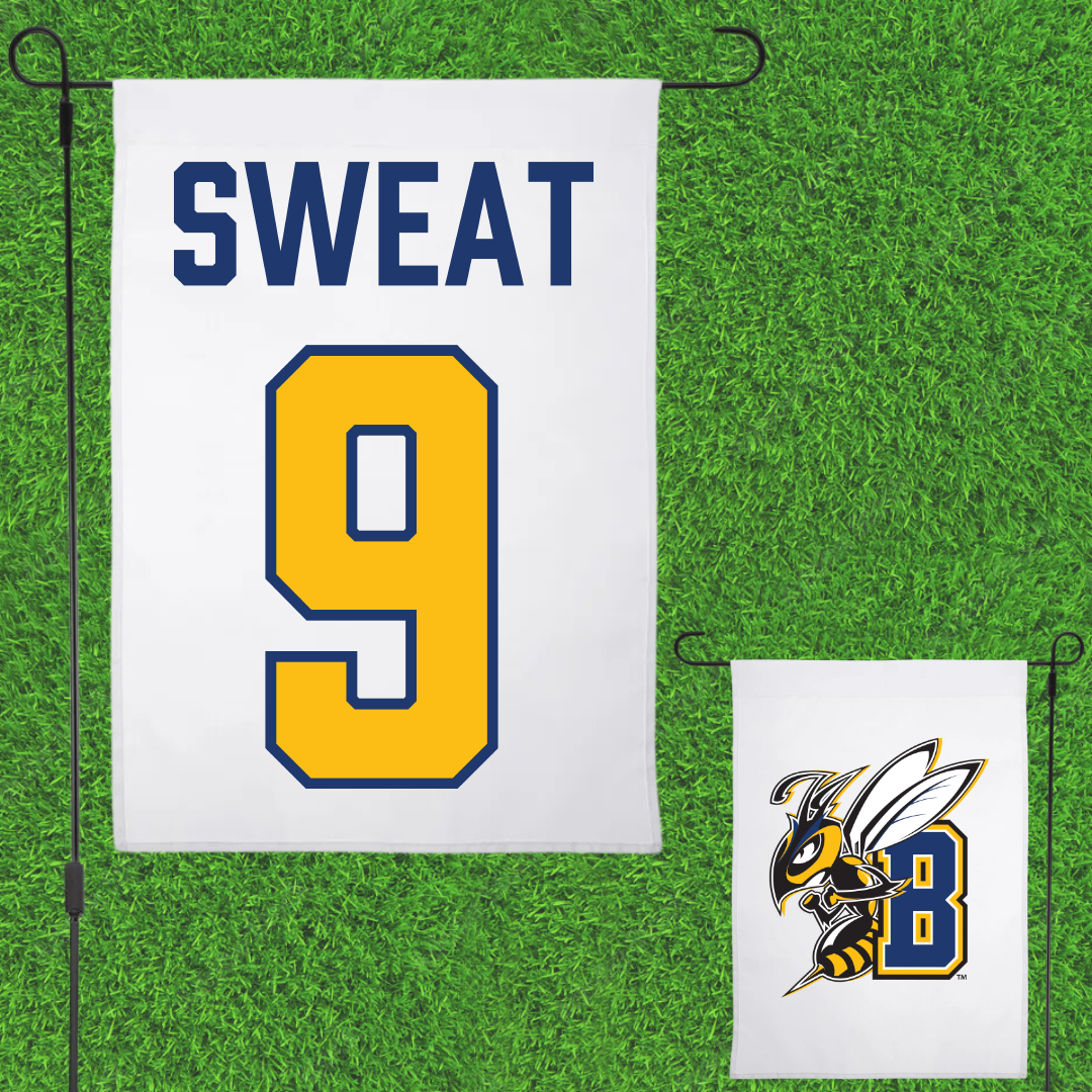 Montana State University Billings Baseball White Garden Flag - #9 Blake Sweat
