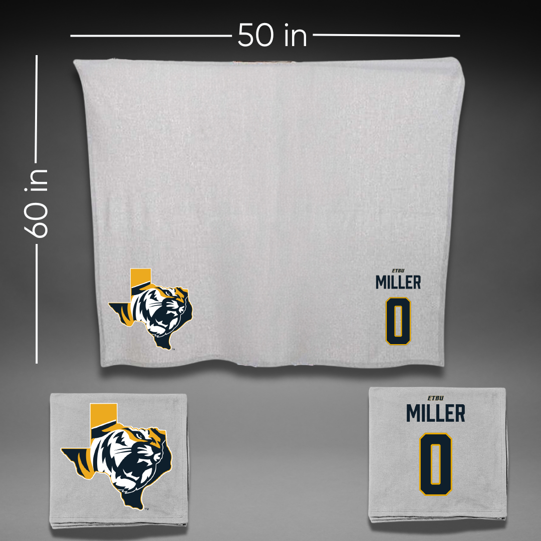 East Texas Baptist University Soccer (W) Gray Blanket - #0 Madelynne Miller