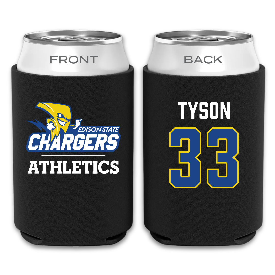 Edison State Community College Softball Black Can Cooler - #33 Kyanne Tyson