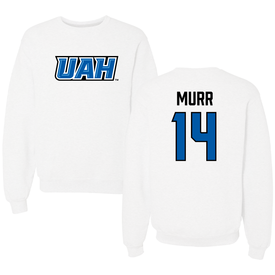 Huntsville Basketball (M) White Crewneck - #14 Tommy Murr