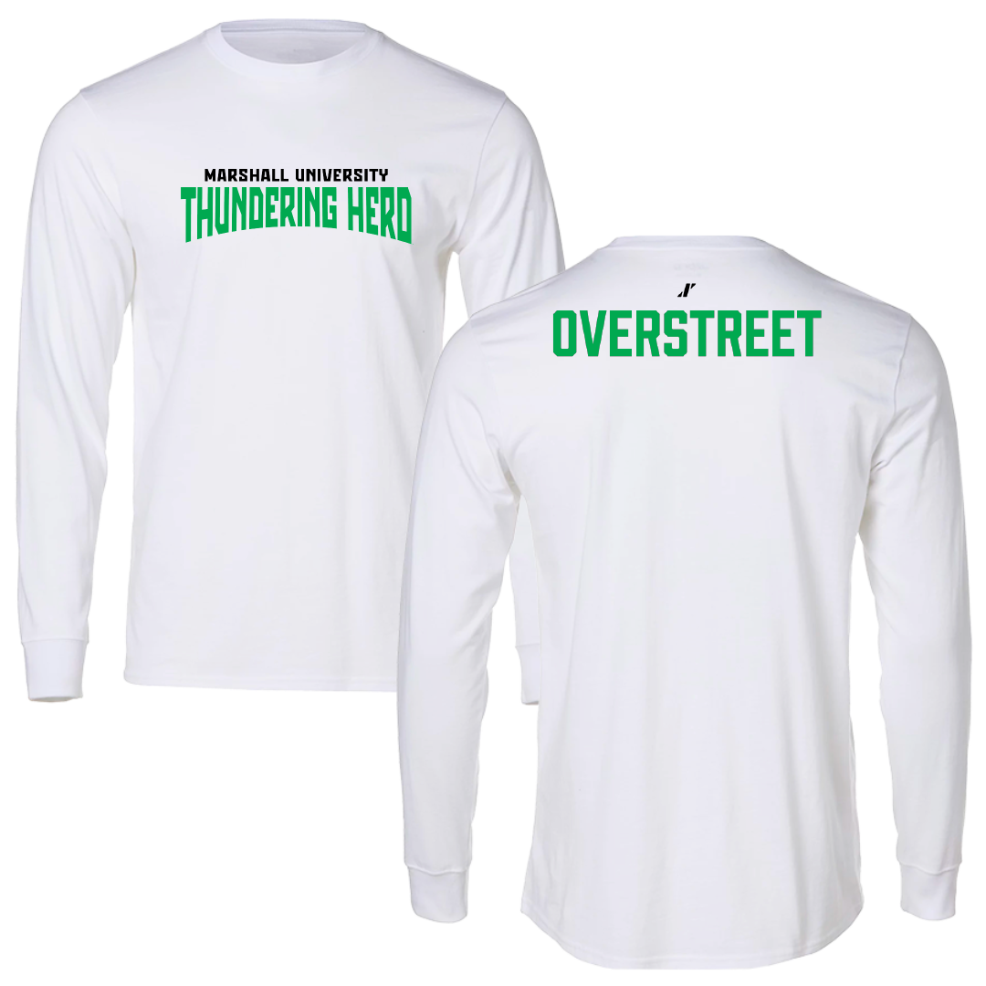 Marshall University TF and XC White Classic Long Sleeve - Kylan Overstreet