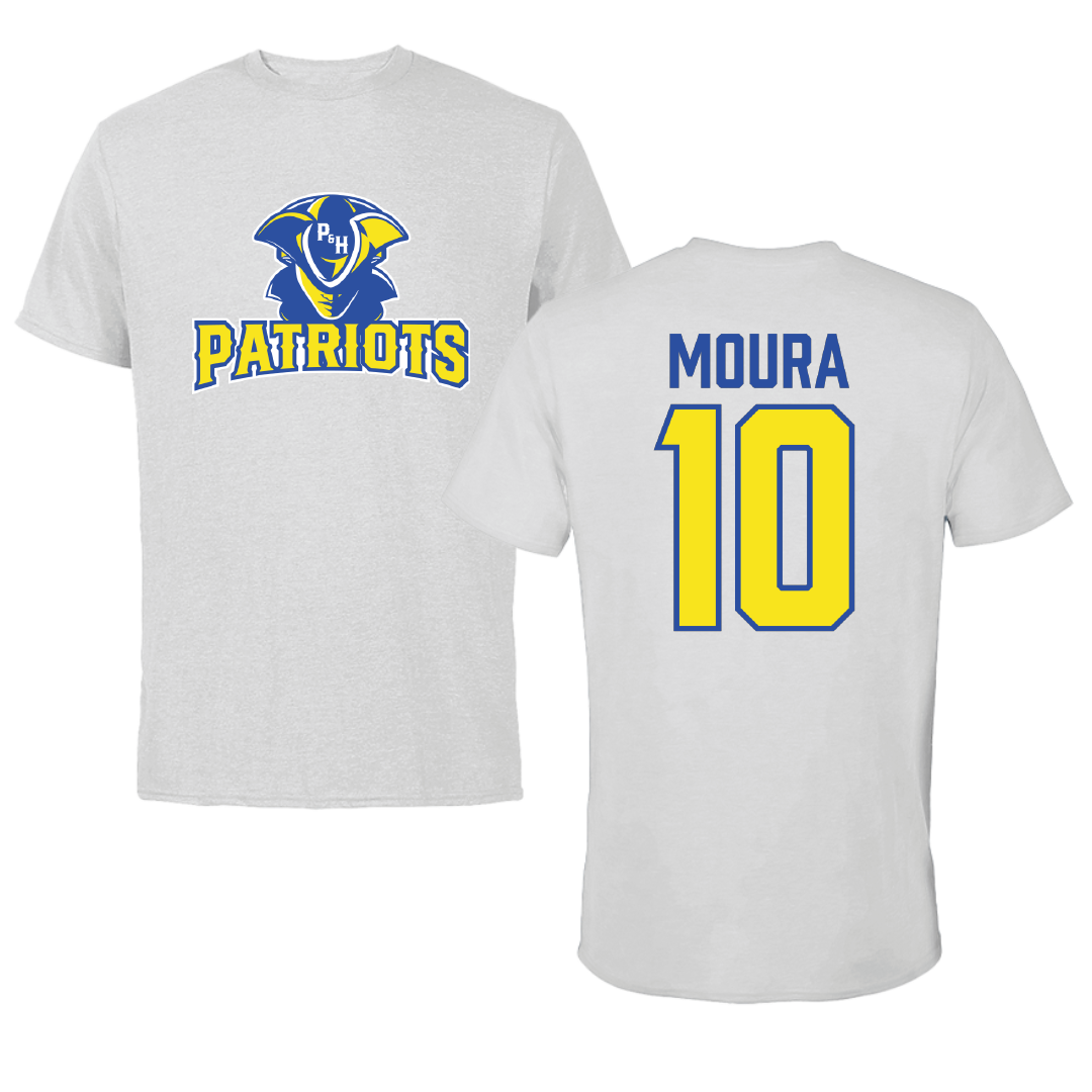 Patrick & Henry Community College Soccer Light Gray Tee - #10 Luis Moura