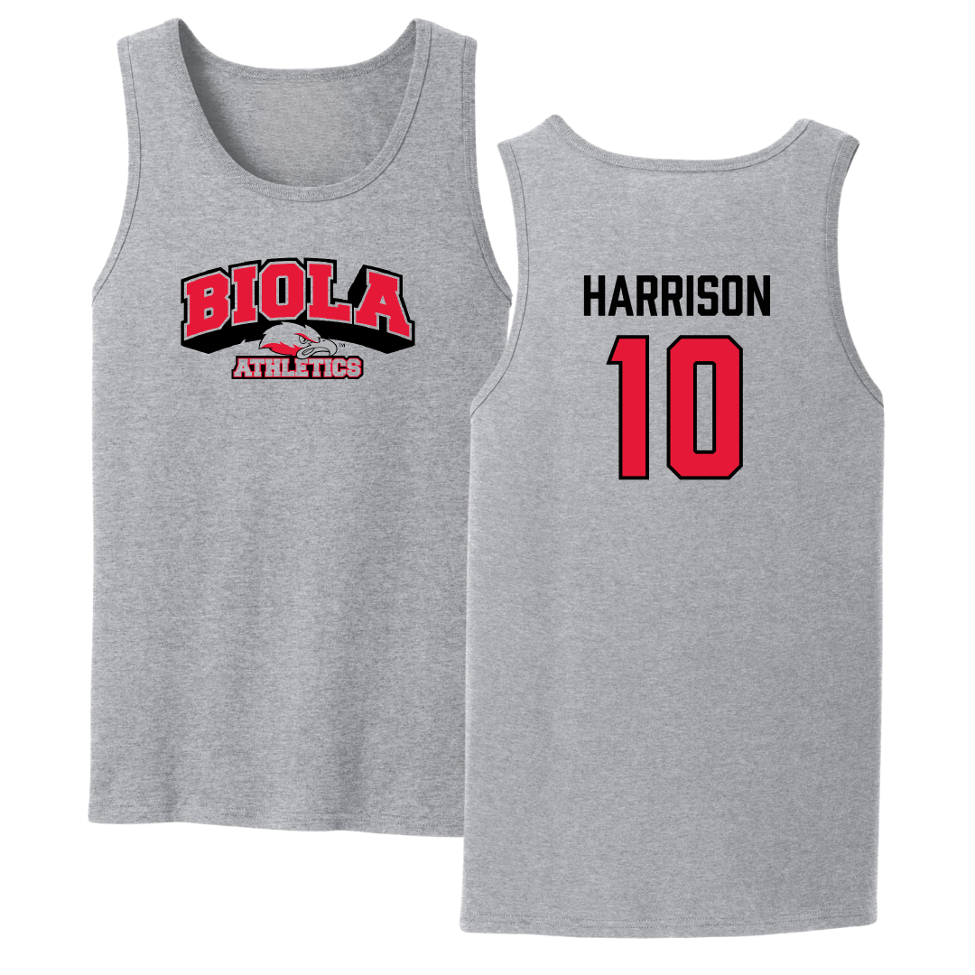 Biola University Softball Sport Gray Tank Top - #10 Grace Harrison
