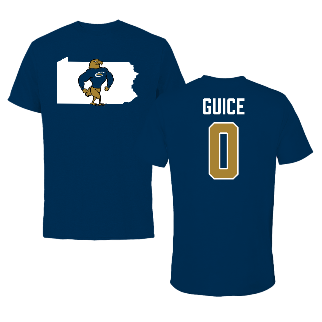 PennWest Clarion Basketball Navy State Performance Tee - #0 Zoe Guice
