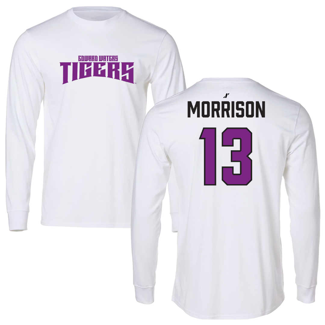Edward Waters University Football White Classic Performance Long Sleeve - #13 Torey Morrison