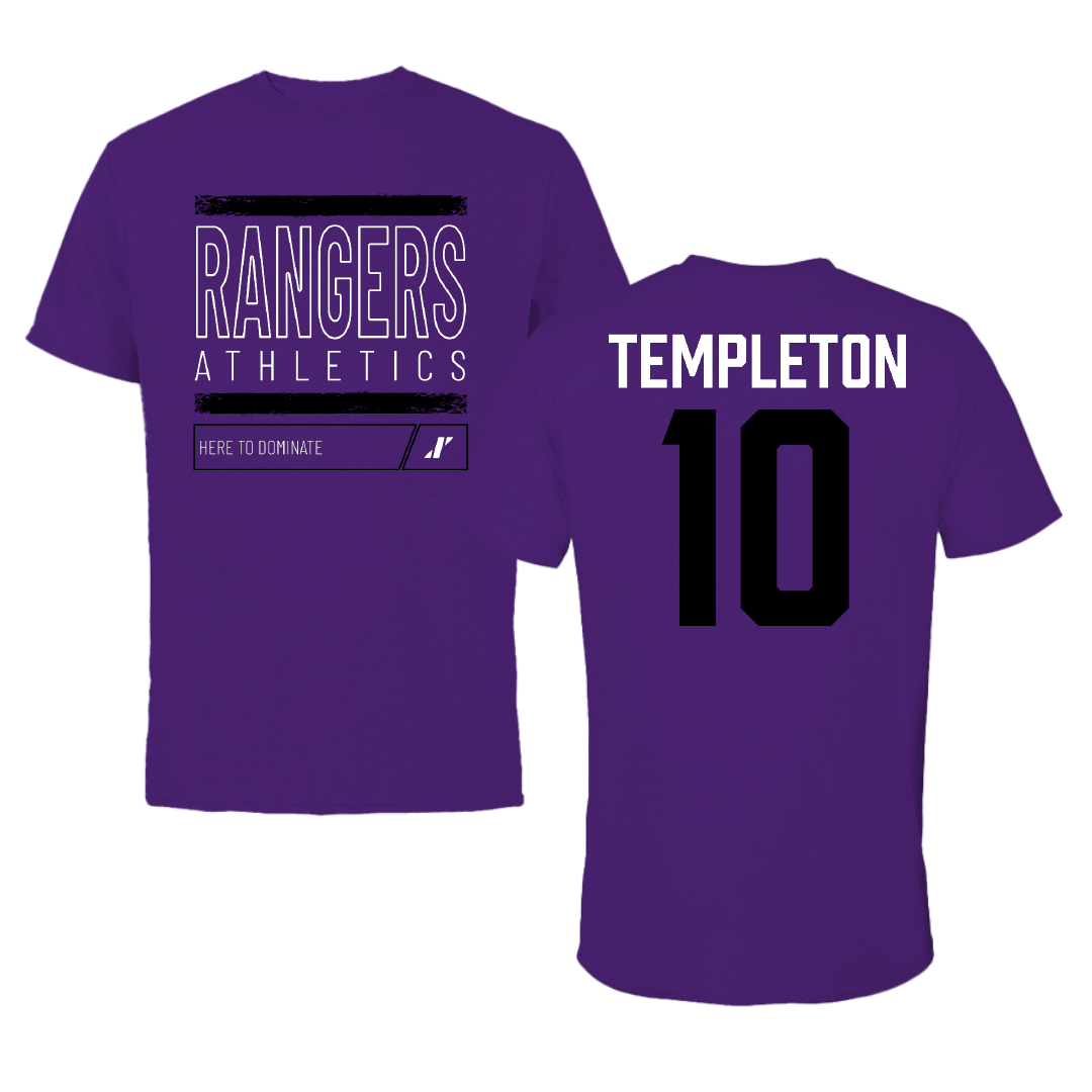 Ranger College Softball Purple Dominate Performance Tee - #10 Samantha Templeton