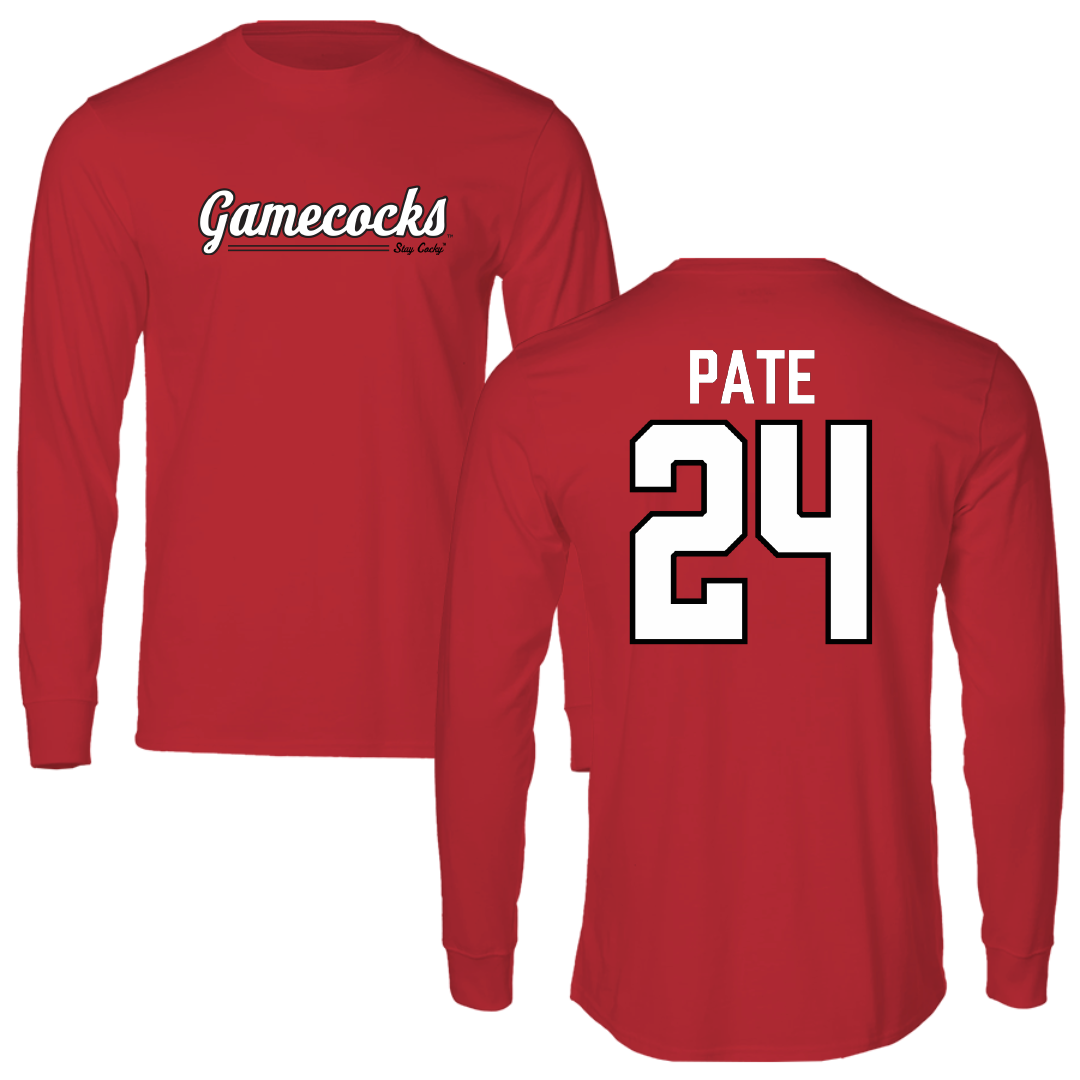 Jacksonville State University Softball Red General Performance Long Sleeve - #24 Ella Pate