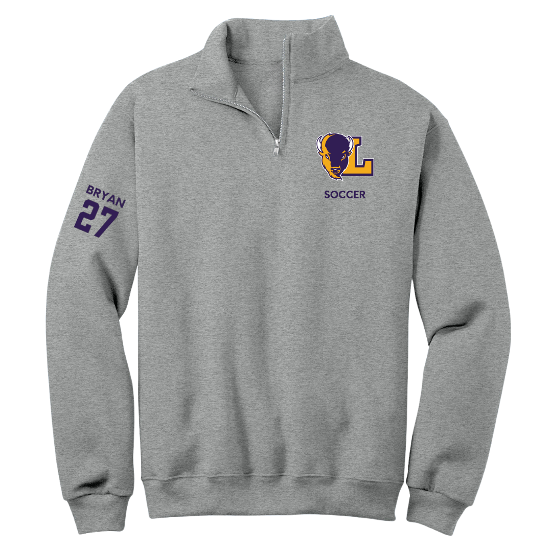 Lipscomb University Soccer (M) Sport Gray Quarter-Zip - #27 William Bryan
