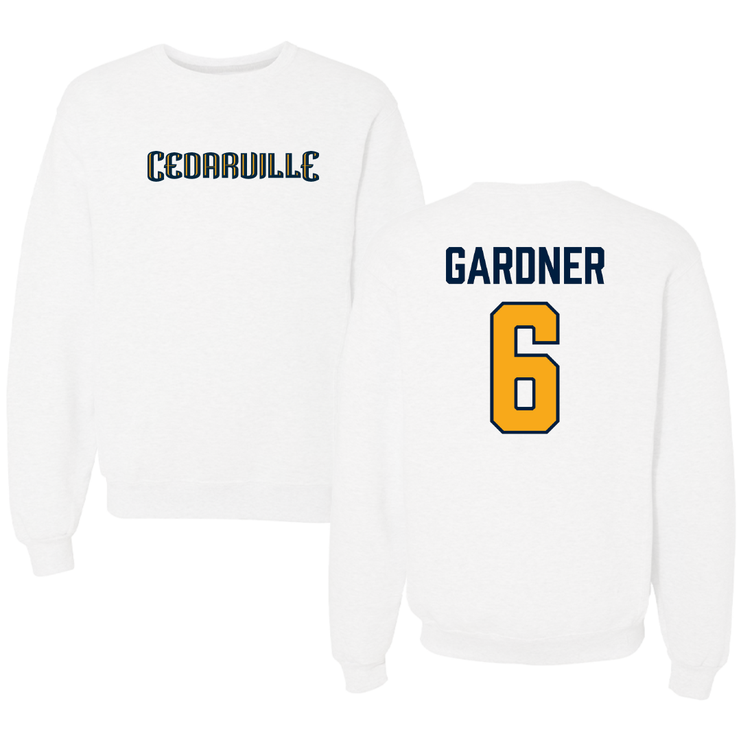 Cedarville University Softball White Crewneck - #6 Anna Gardner