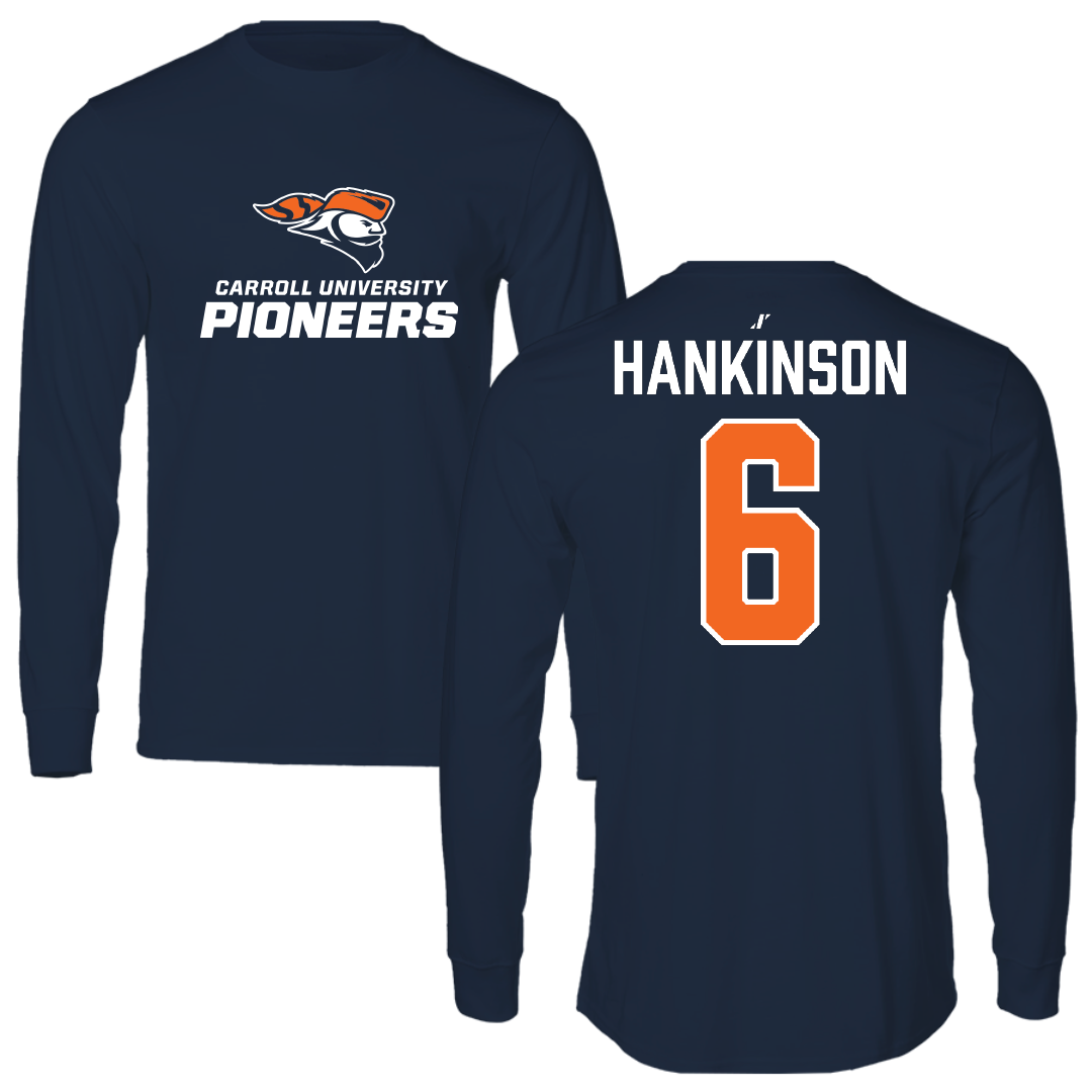 Carroll University Football Navy Long Sleeve - #6 Michael Hankinson