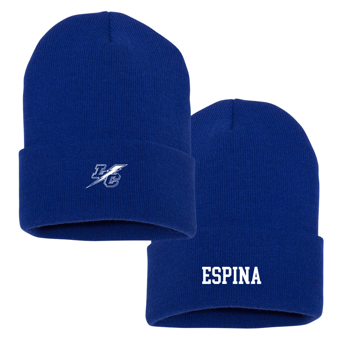 Lehman College Softball Blue Beanie - #1 Jireh Espina