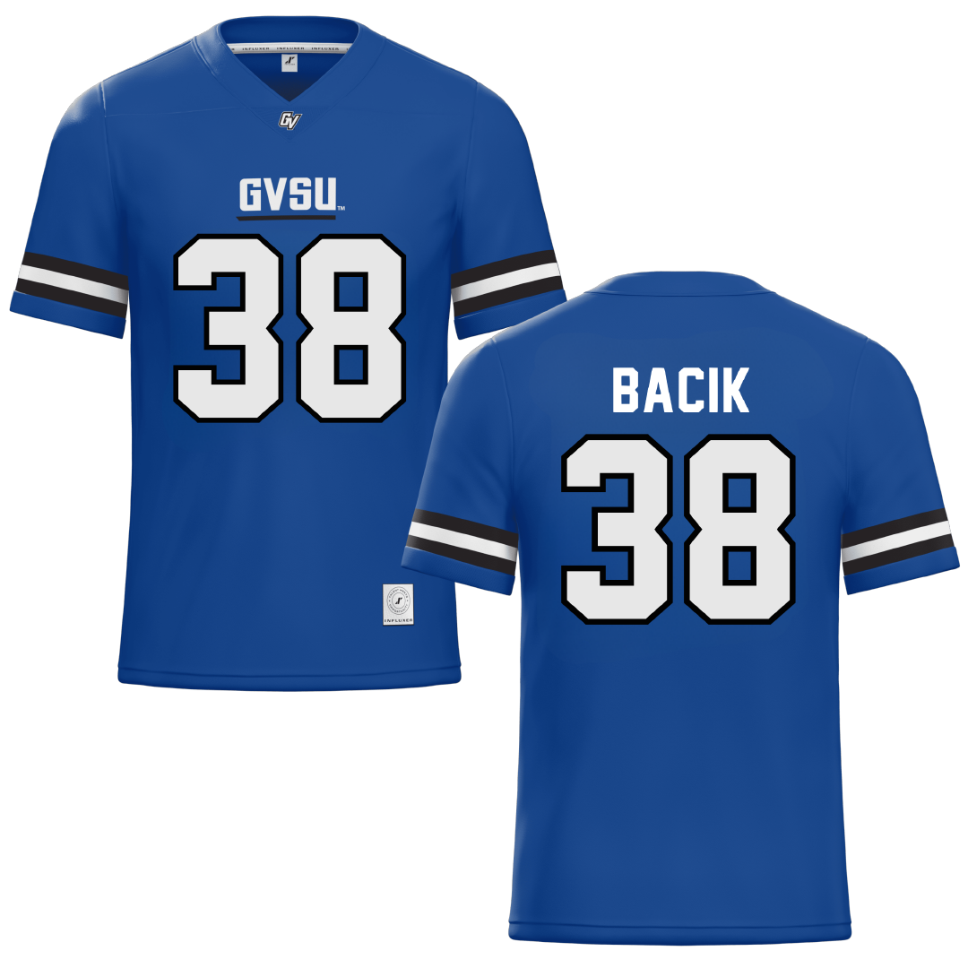 Grand Valley State University Blue Football Jersey - #38 Mathew Bacik