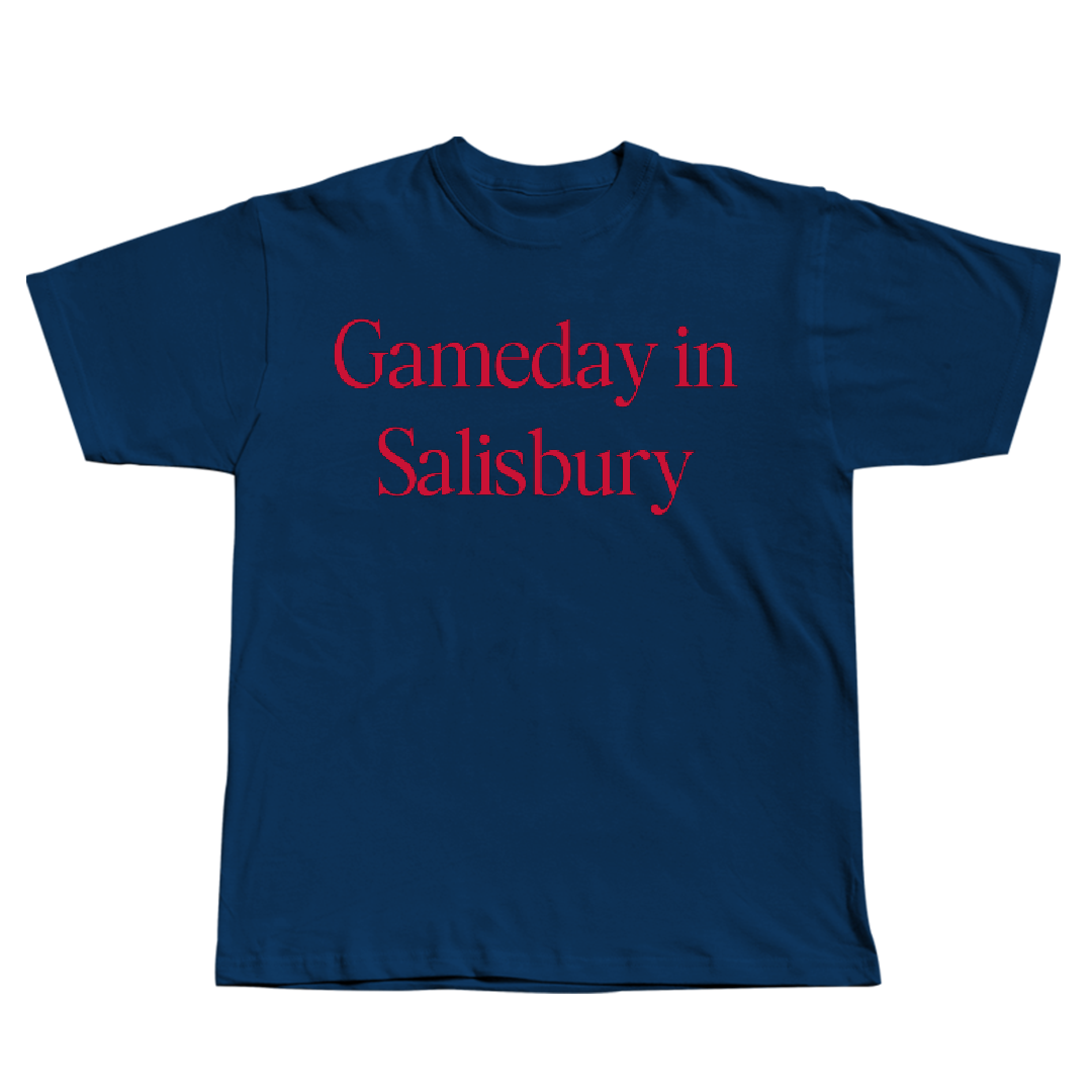Catawba College Football Navy Gameday Tee - #79 Evan Stepp