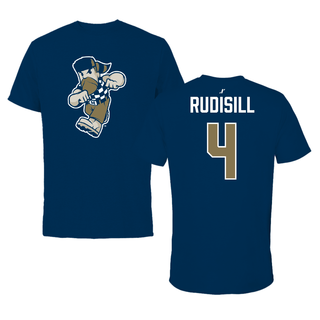 Mount St. Mary's University Baseball Navy Tee - #4 Bryce Rudisill
