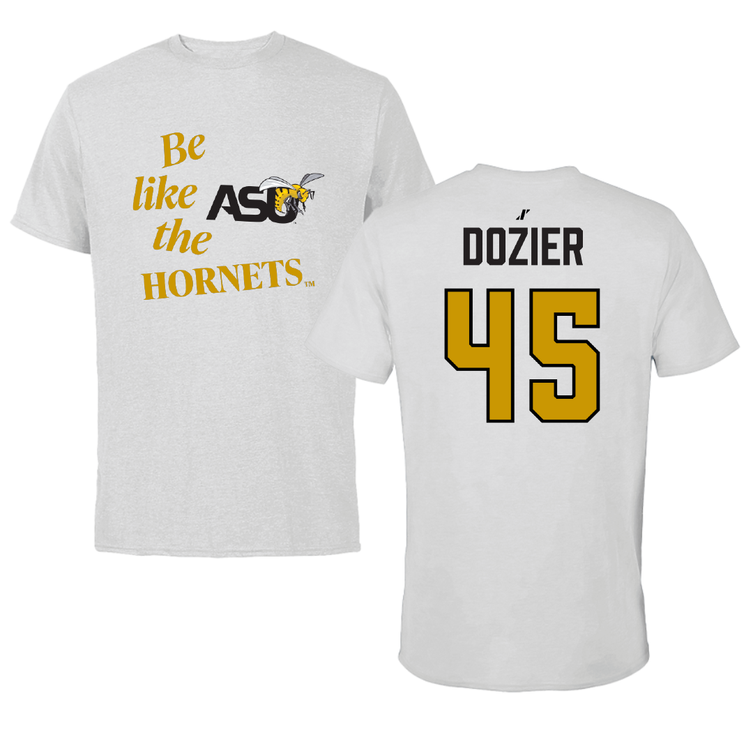Alabama State University Football Light Gray Be Like Us Tee - #45 Rico Dozier
