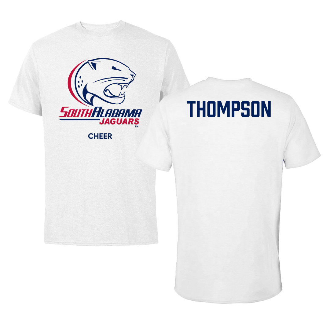 University of South Alabama Cheer White Tee - Ana Thompson