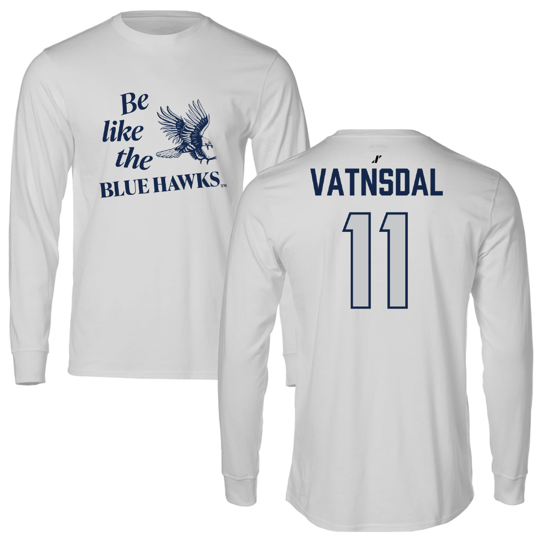 Dickinson State University Baseball Light Gray Be Like Us Long Sleeve - #11 Kade Vatnsdal