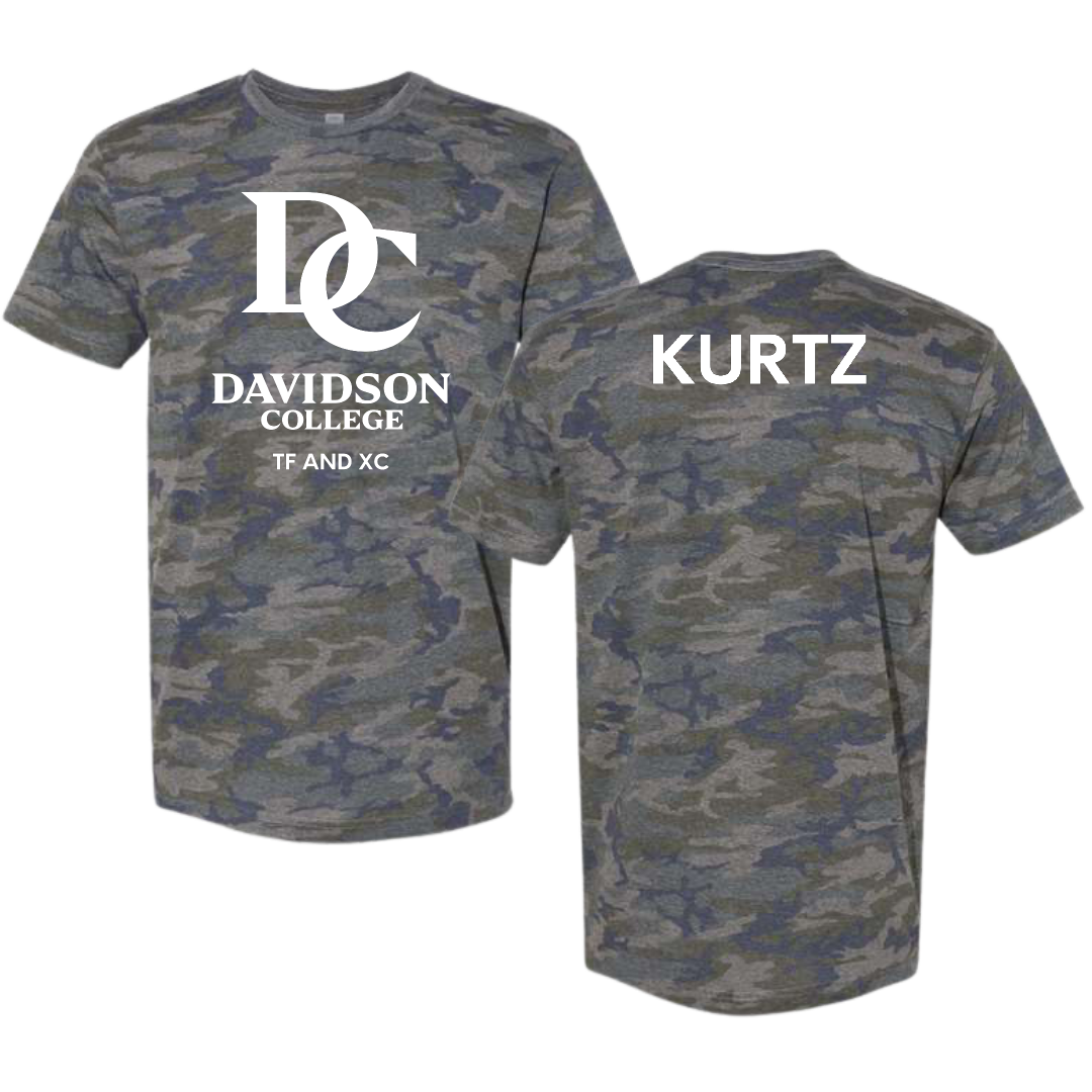 Davidson College TF and XC Vintage Camo Tee - AJ Kurtz