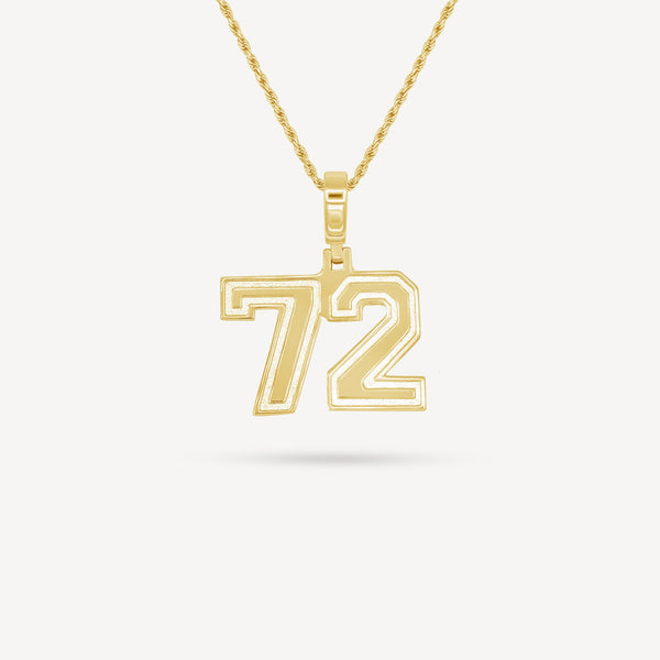Gold Presidents Pendant and Chain - #72 Caleb Williams