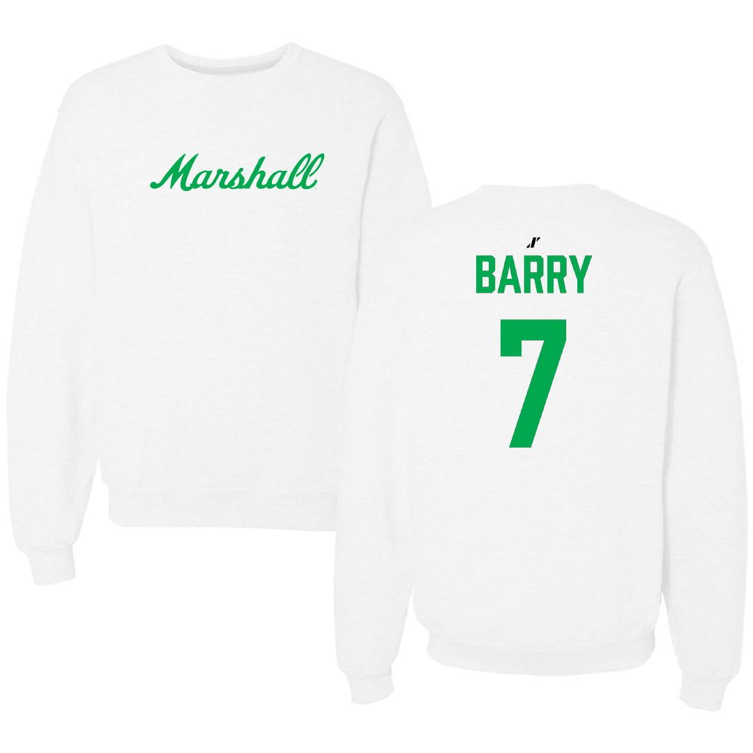 Marshall University Volleyball White Crewneck - #7 Elli Barry
