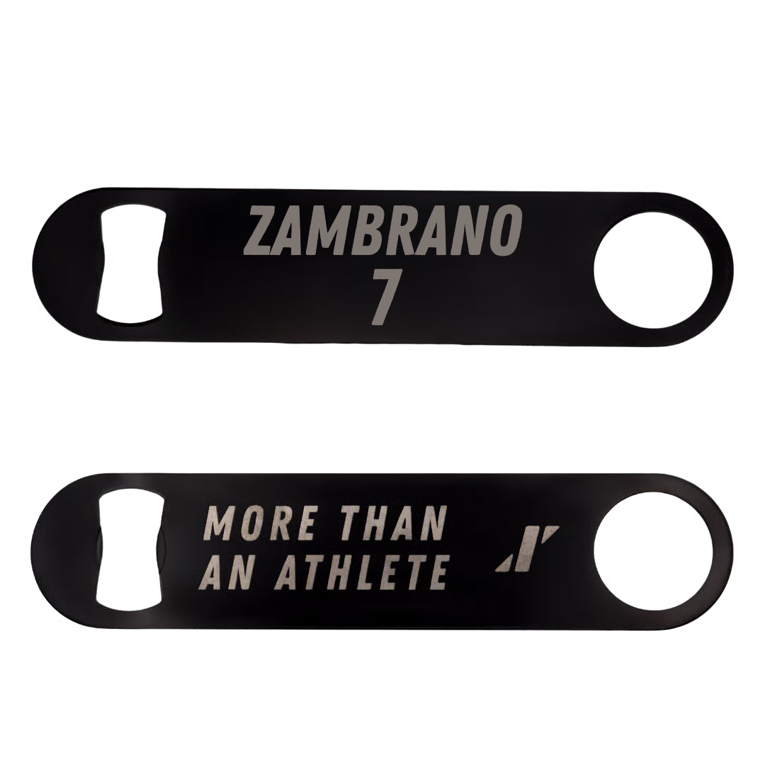 Baseball Black Bottle Opener - #7 Ivan Zambrano