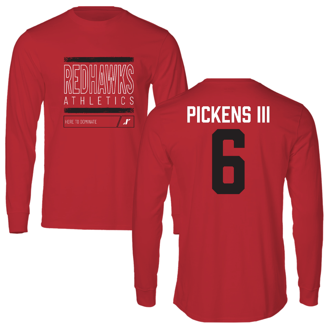 Southeast Missouri State University Football Red Dominate Long Sleeve - #6 Henry Pickens III