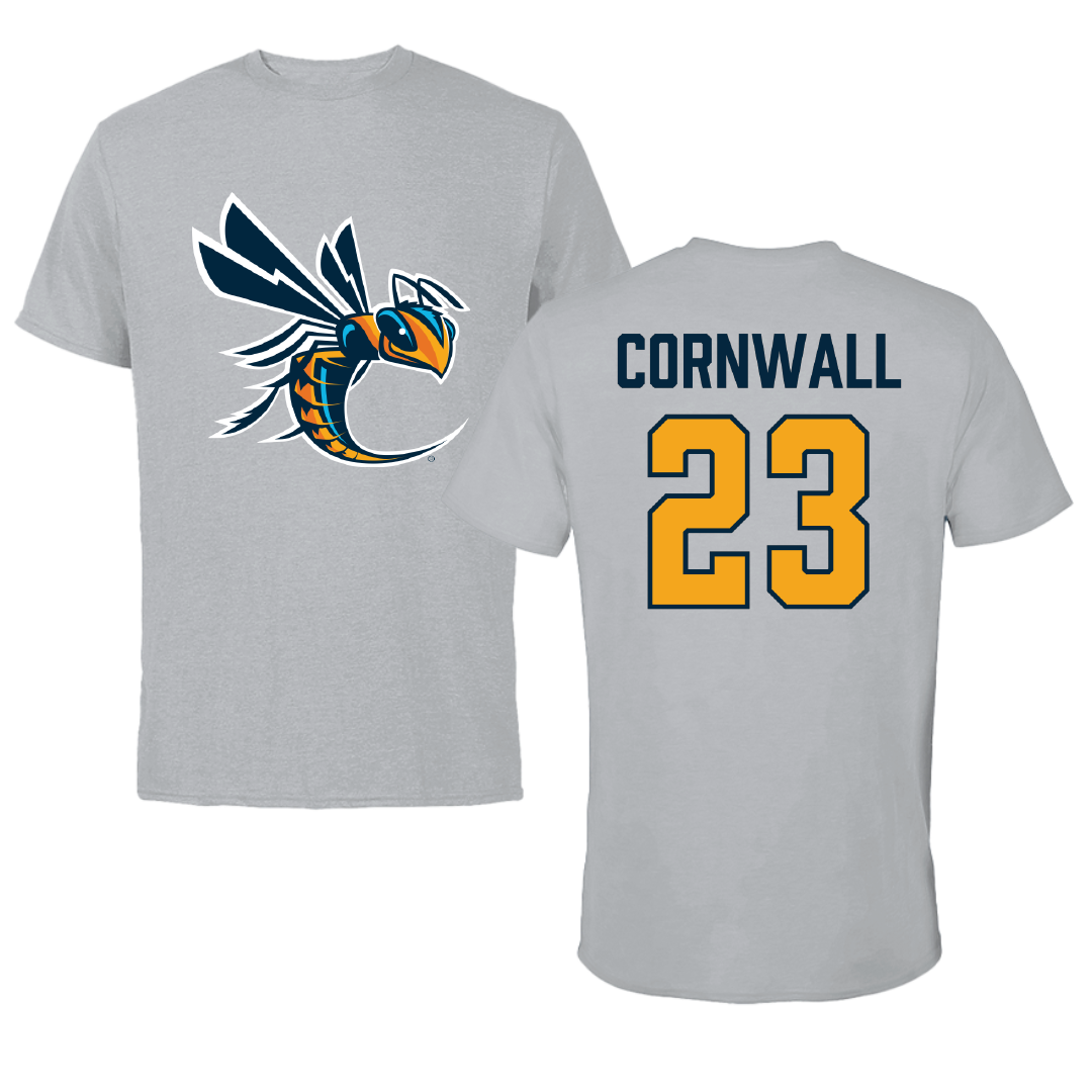 Cedarville University Soccer Sport Gray Tee - #23 Landon Cornwall