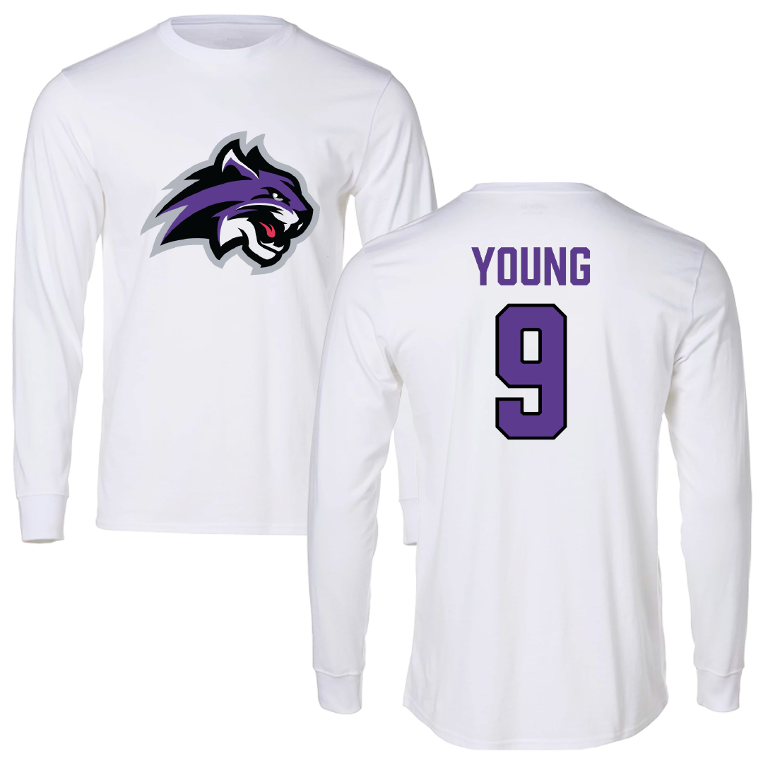 Wiley University Softball White Performance Long Sleeve - #9 Sabriiyah Young