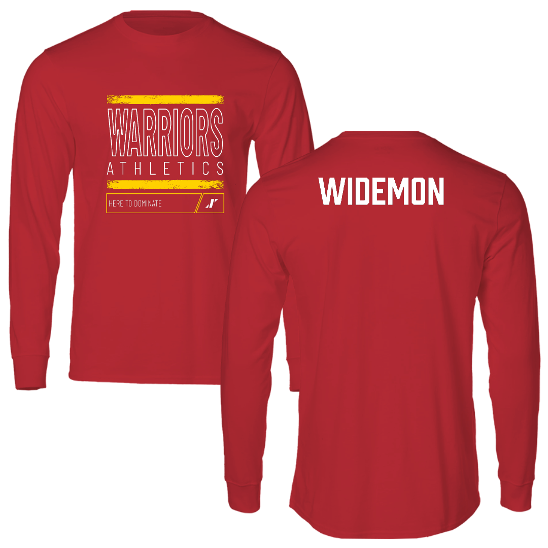 Stanislaus State Basketball (M) Red Dominate Performance Long Sleeve - Ross Widemon