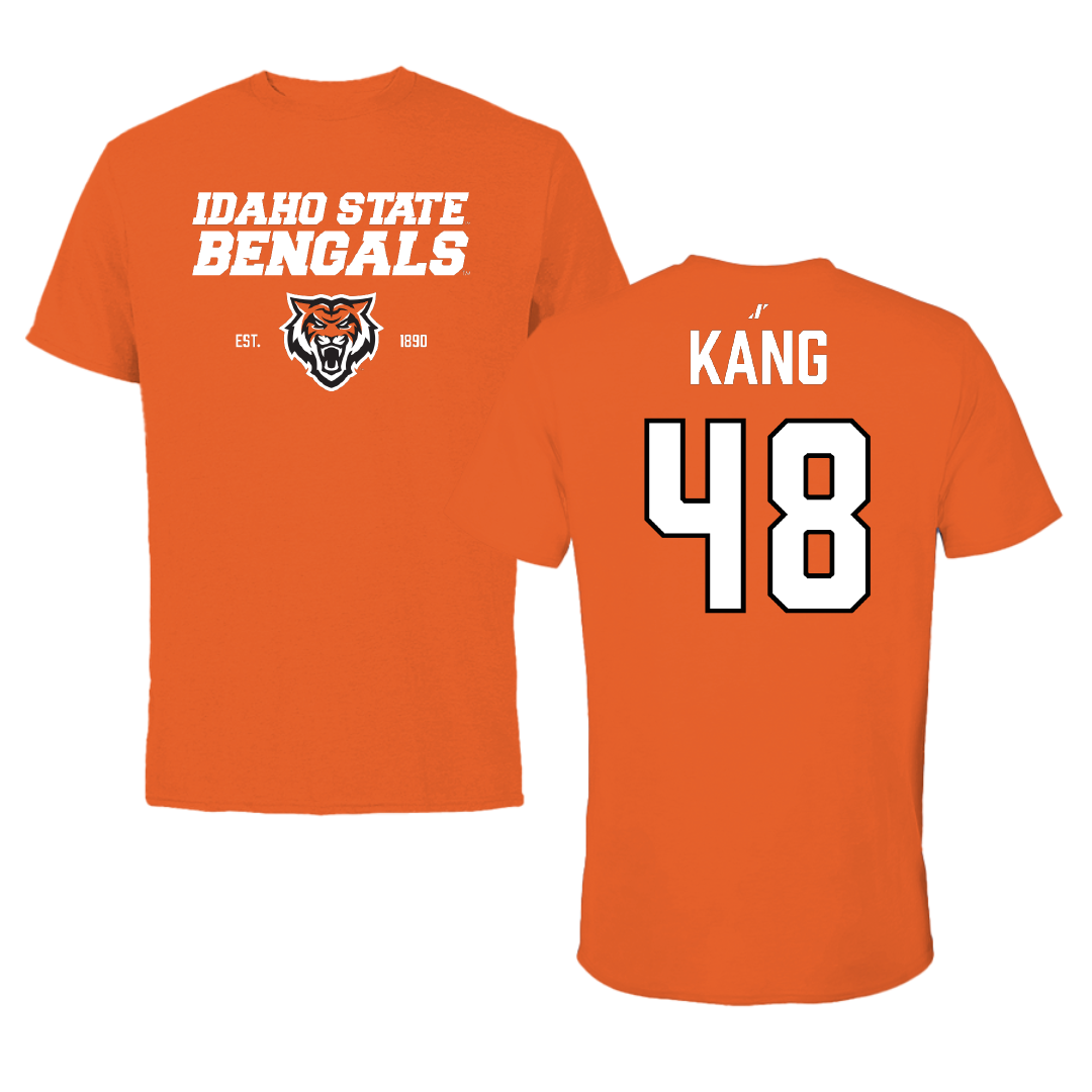 Idaho State University Football Orange General Tee - #48 Jinhyun Kang