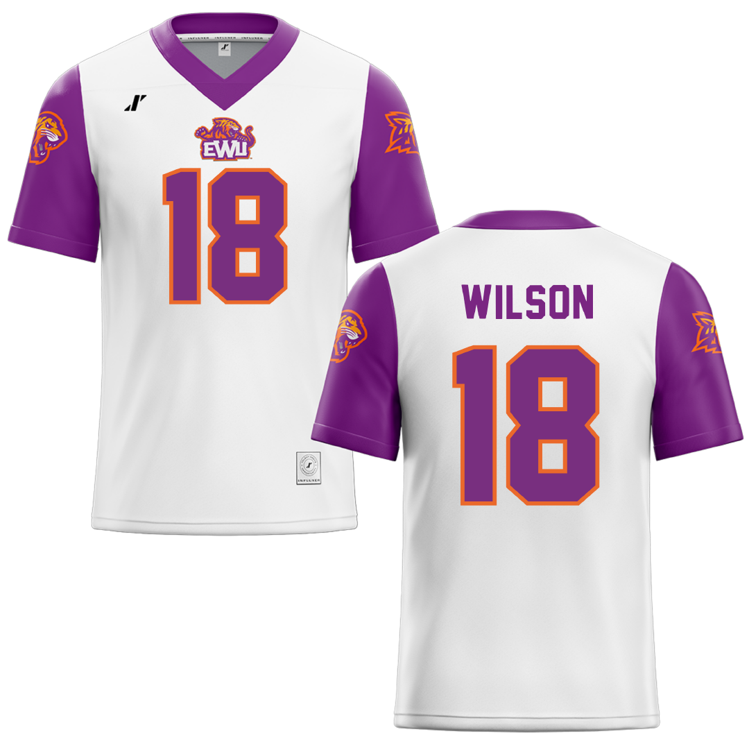 Edward Waters University White Football Jersey - #18 Jaidyn Wilson