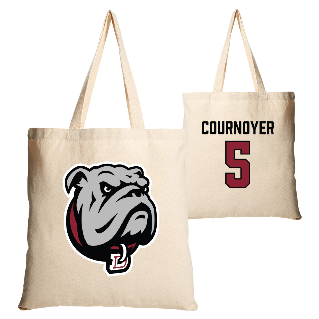 Dean College Basketball Tan Canvas Tote Bag - #5 Maranda Cournoyer