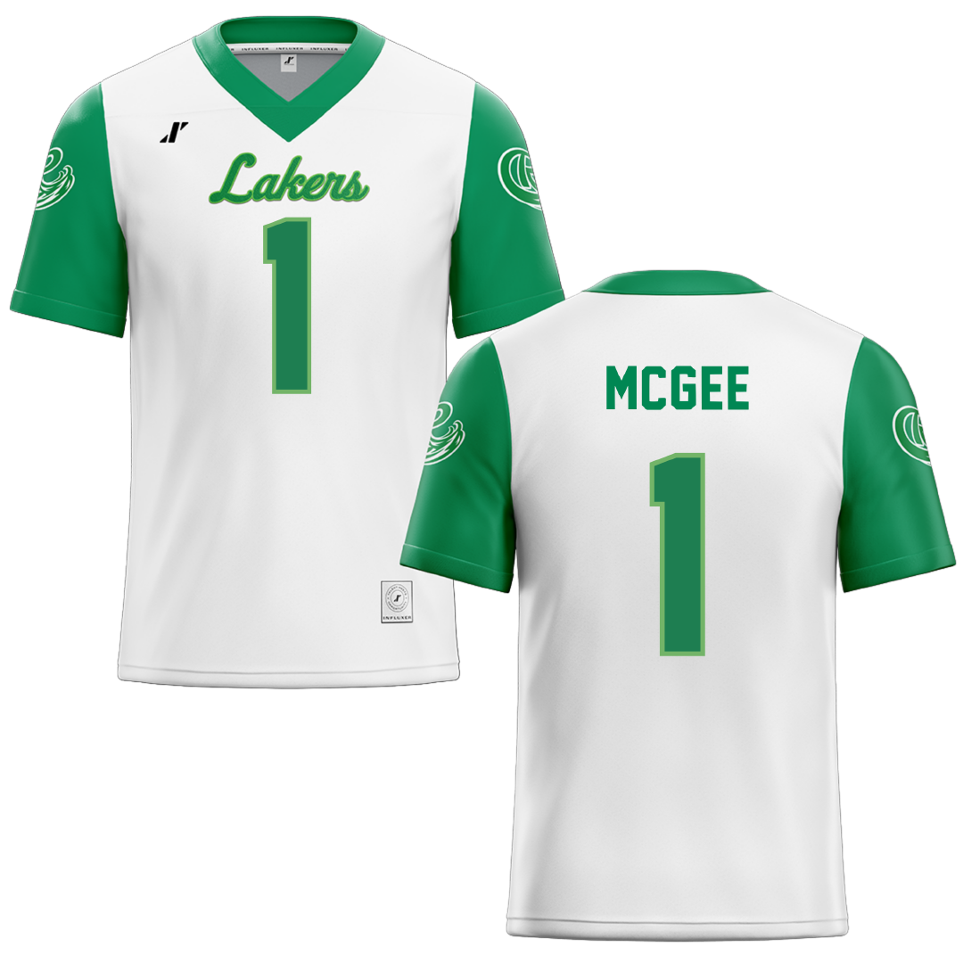 Roosevelt University White Football Jersey - #1 Jaden McGee