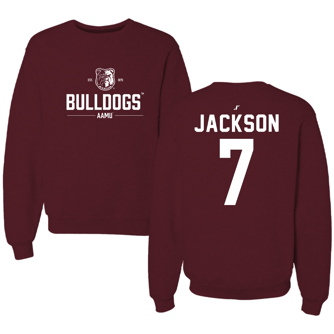 Alabama A&M University Baseball Maroon General Crewneck - #7 Miles Jackson